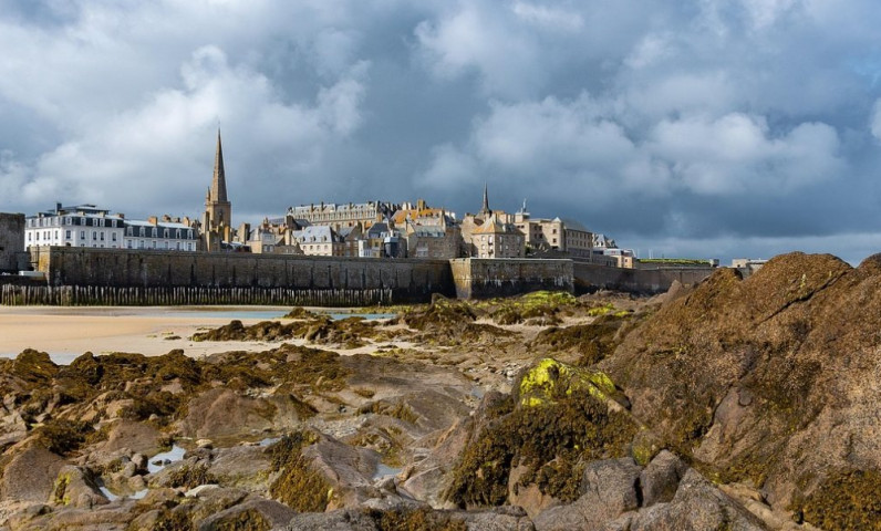 La marée à Saint-Malo